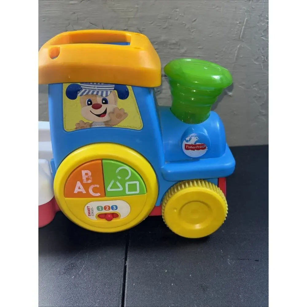 Fisher-Price Laugh & Learn First Words Crawl Along Train & Peek-A-Blocks Tested